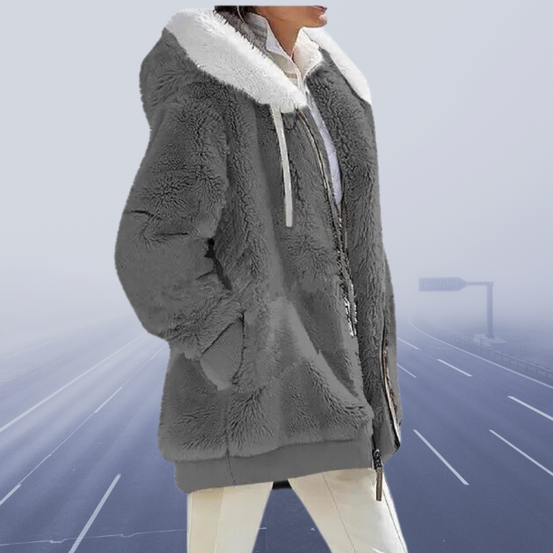 Casual Fleece Vest met Capuchon - Elena