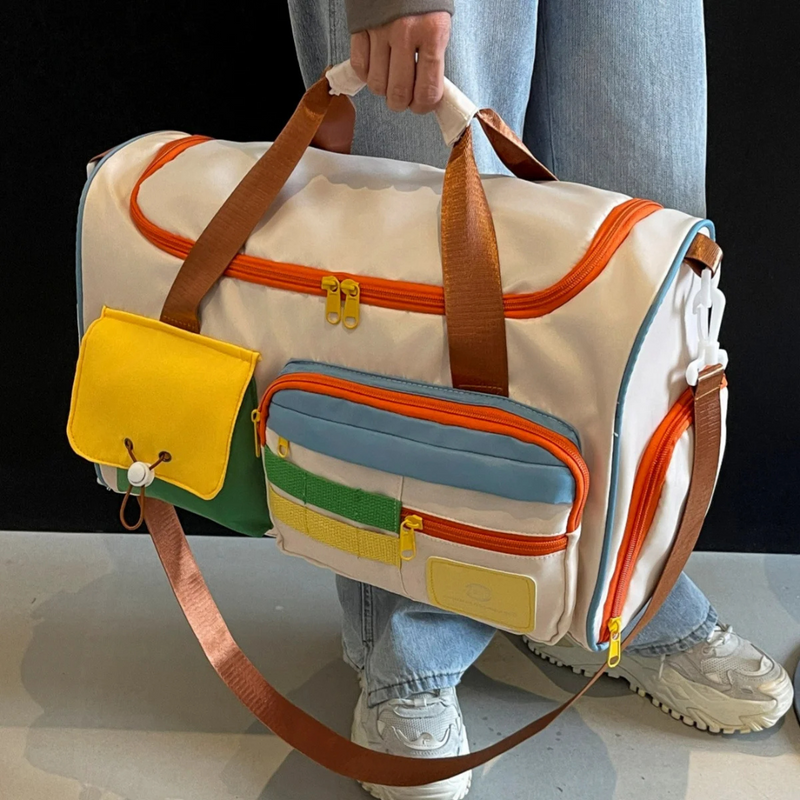 Lichtgewicht Duffeltas met Kleurblokken - FlexaBag
