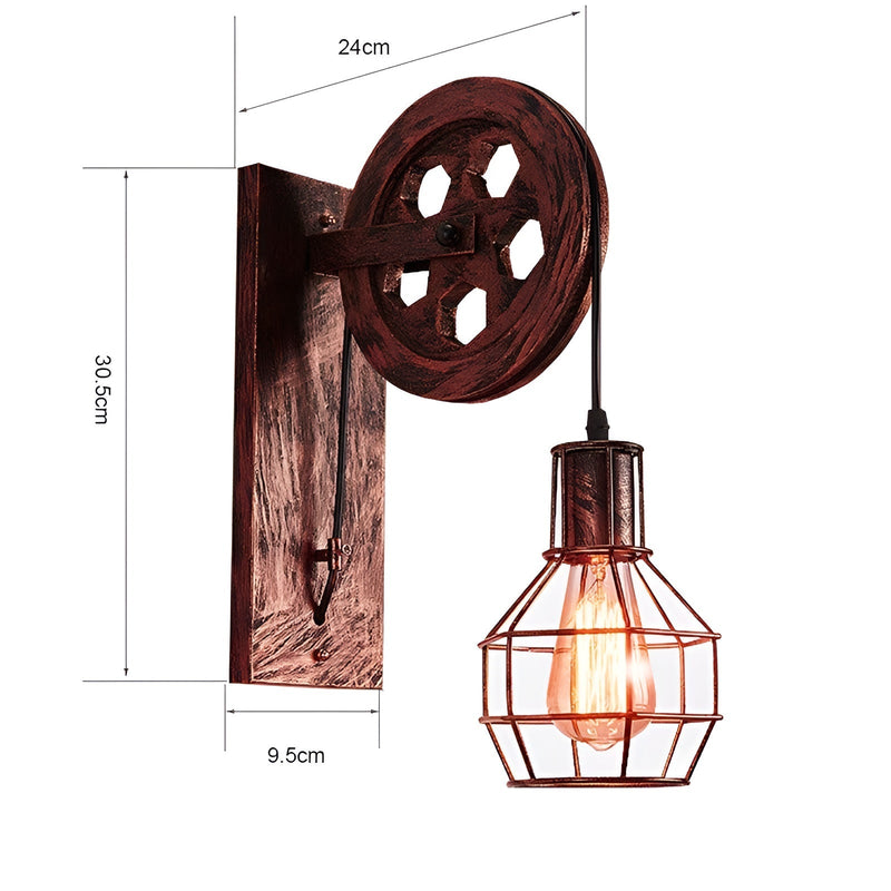 Vintage Industriële LED Wandlamp - IronGlare