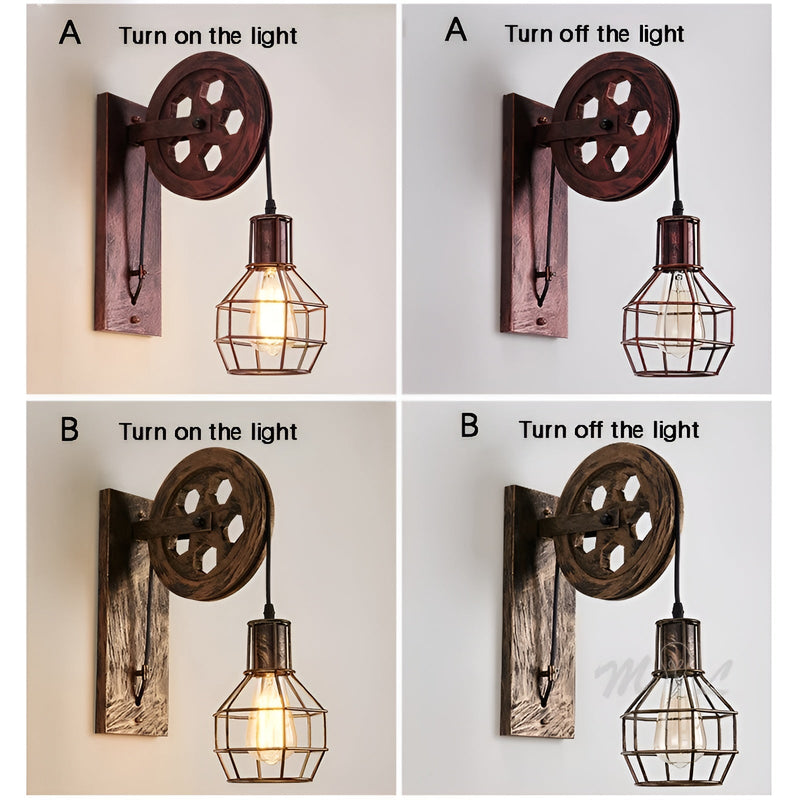 Vintage Industriële LED Wandlamp - IronGlare