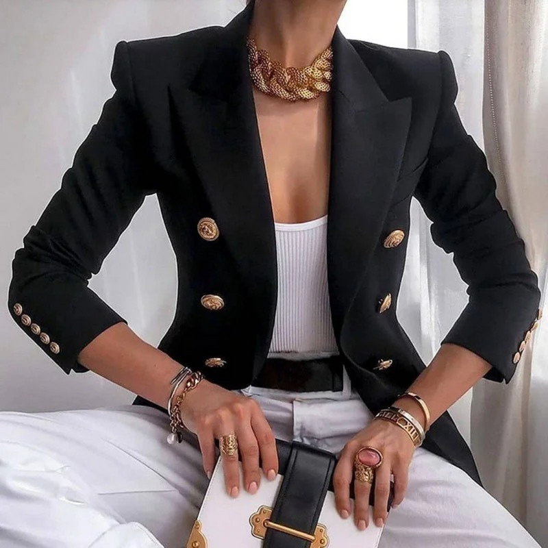 Vintage Damesblazer met Dubbele Knopen - Isabelle