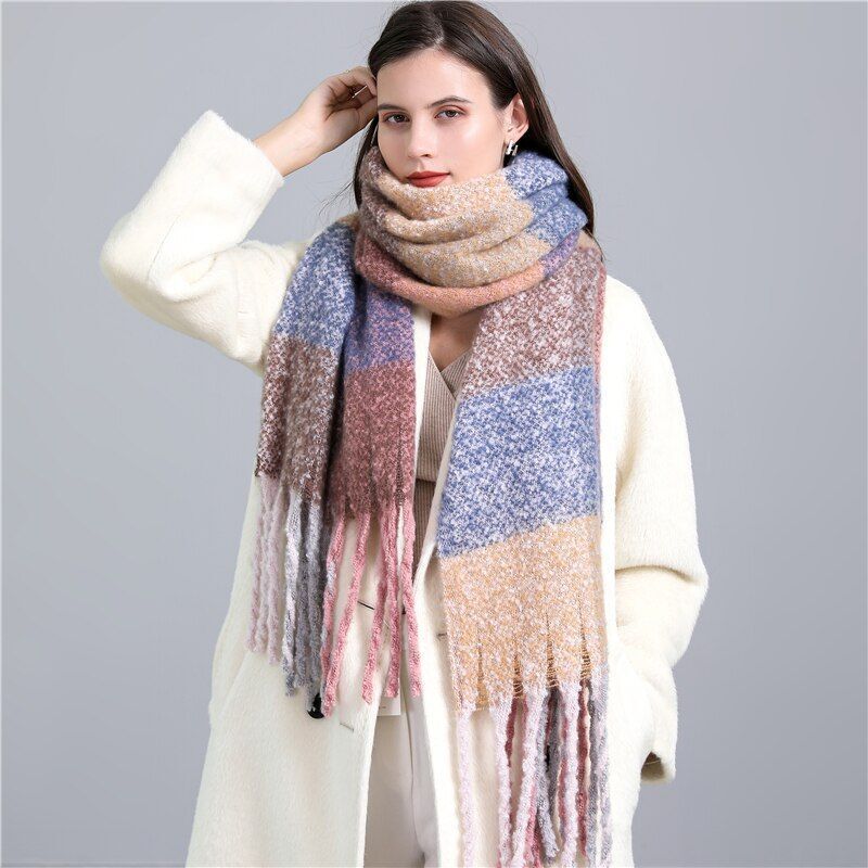 Trendy Geruite Dames Sjaal - Elira