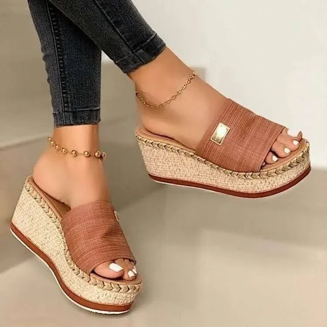 Dames Plateau Sandalen met Sleehak – Ravina
