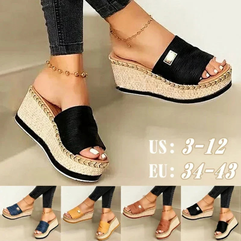 Dames Plateau Sandalen met Sleehak – Ravina