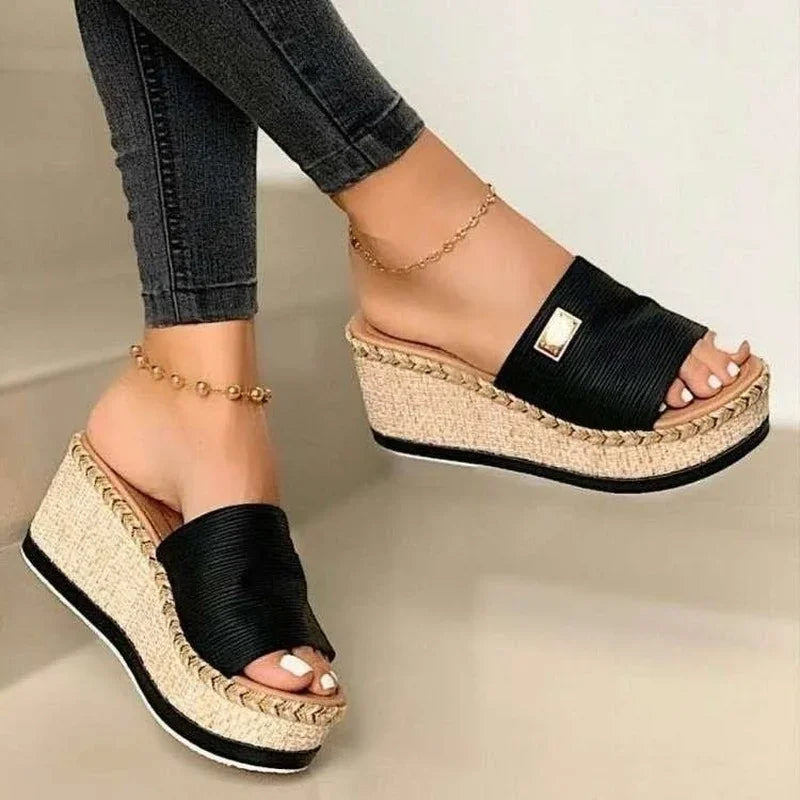Dames Plateau Sandalen met Sleehak – Ravina