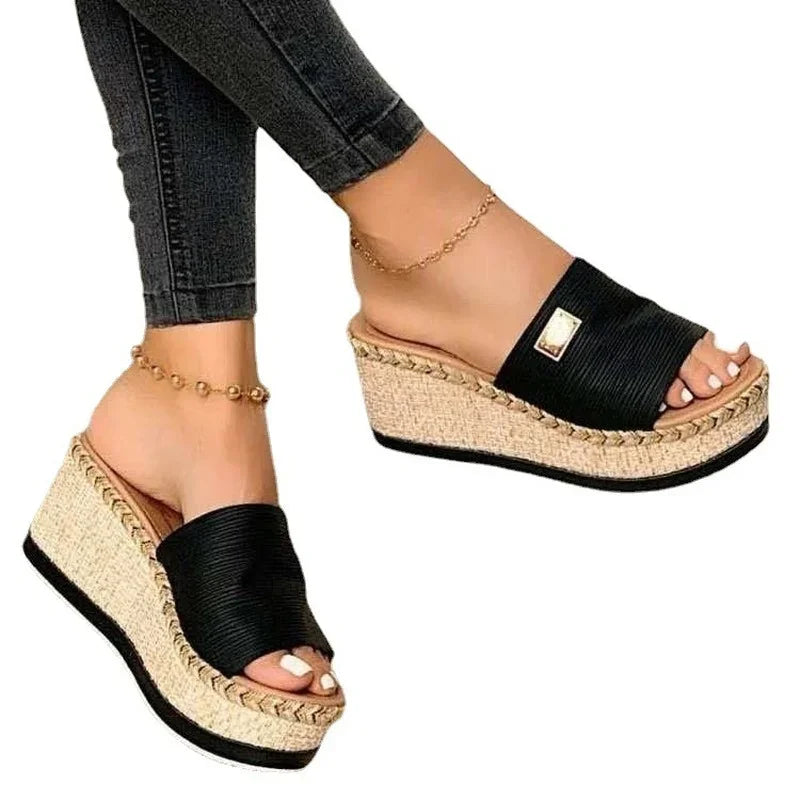 Dames Plateau Sandalen met Sleehak – Ravina