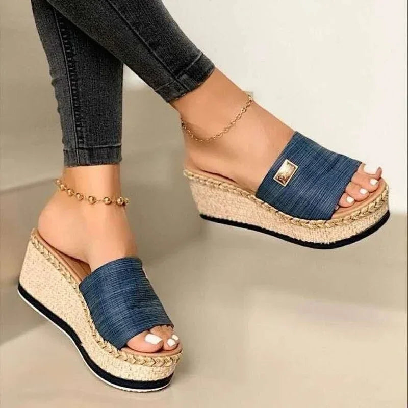 Dames Plateau Sandalen met Sleehak – Ravina