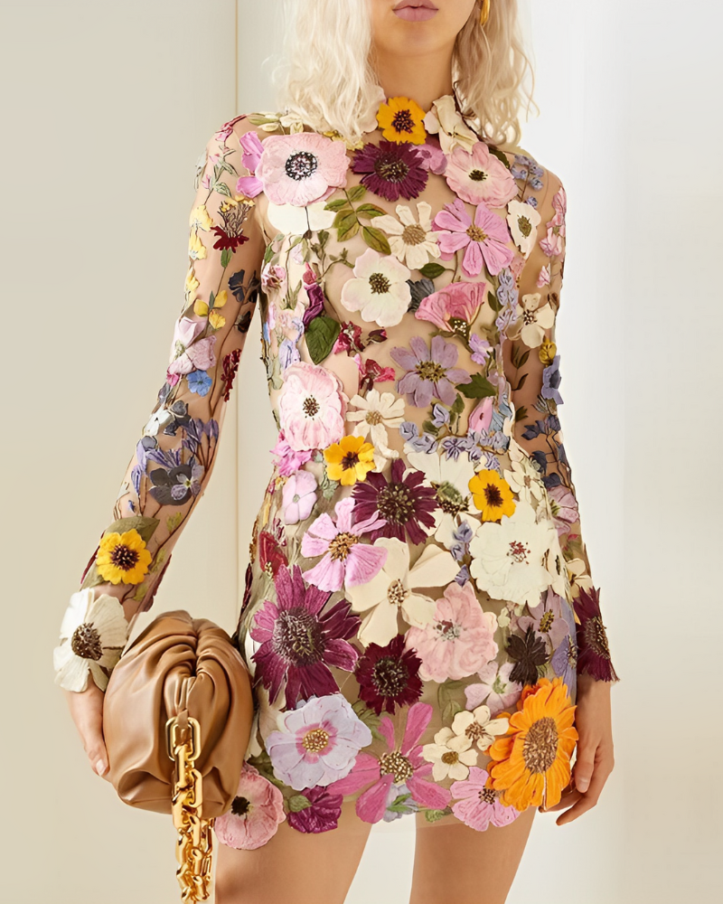 Romantische Bloemenjurk met Fijne Details - Isabella