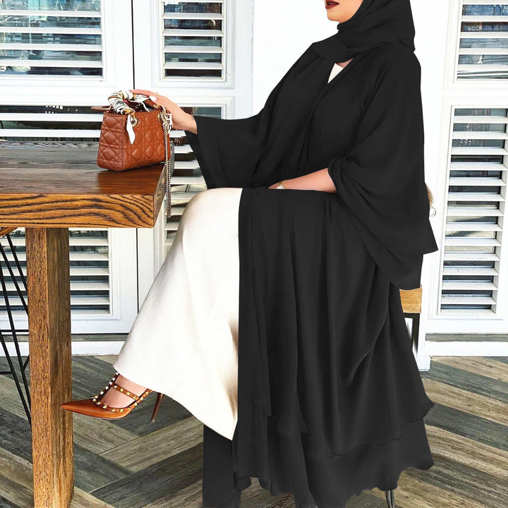 Vardi Dante™ Otwarta Amina Abaya z Hijab | Piękna i przewiewna abaya
