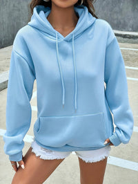 Zachte Plush Pullover Hoodie met Capuchon voor Dames - Lila