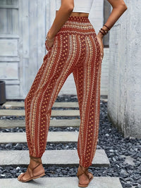 Boho Hoge Taille Damesbroek met Print & Geraffineerde Taille – Linara