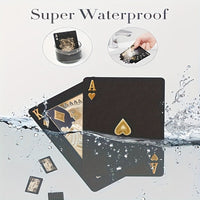 Luxe Zwarte Speelkaarten - Waterdicht & Flexibel met Bewaardoos - Noctura
