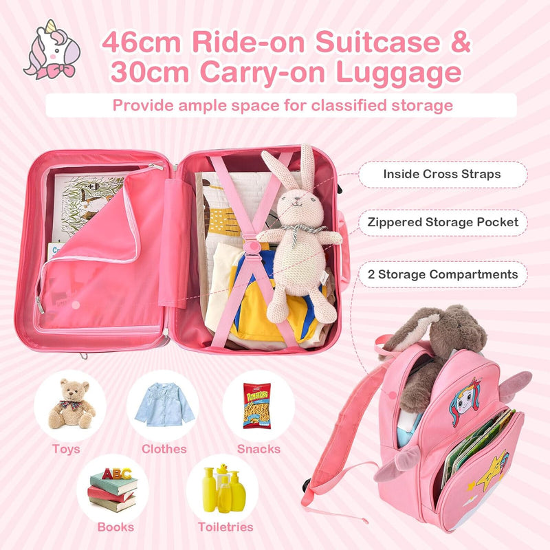 2-delige Rollende Kinder Bagageset met Rugzak