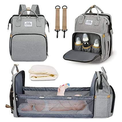 Draagbare Babybed en Luiertas – Multifunctionele Reisrugzak