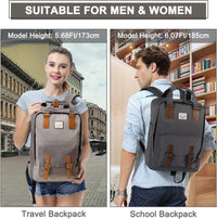 15.6” Waterdichte Vintage Laptop Rugzak met Opbergvakken – UrbanEase