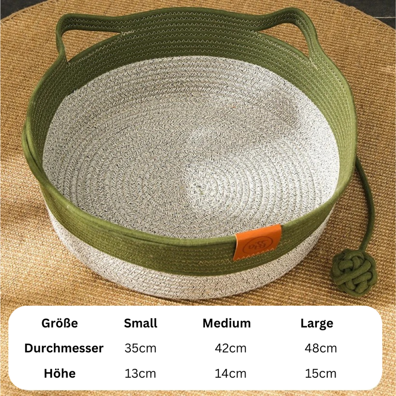 Handgeweven Katoenen Touwbed voor Katten - CozyNest