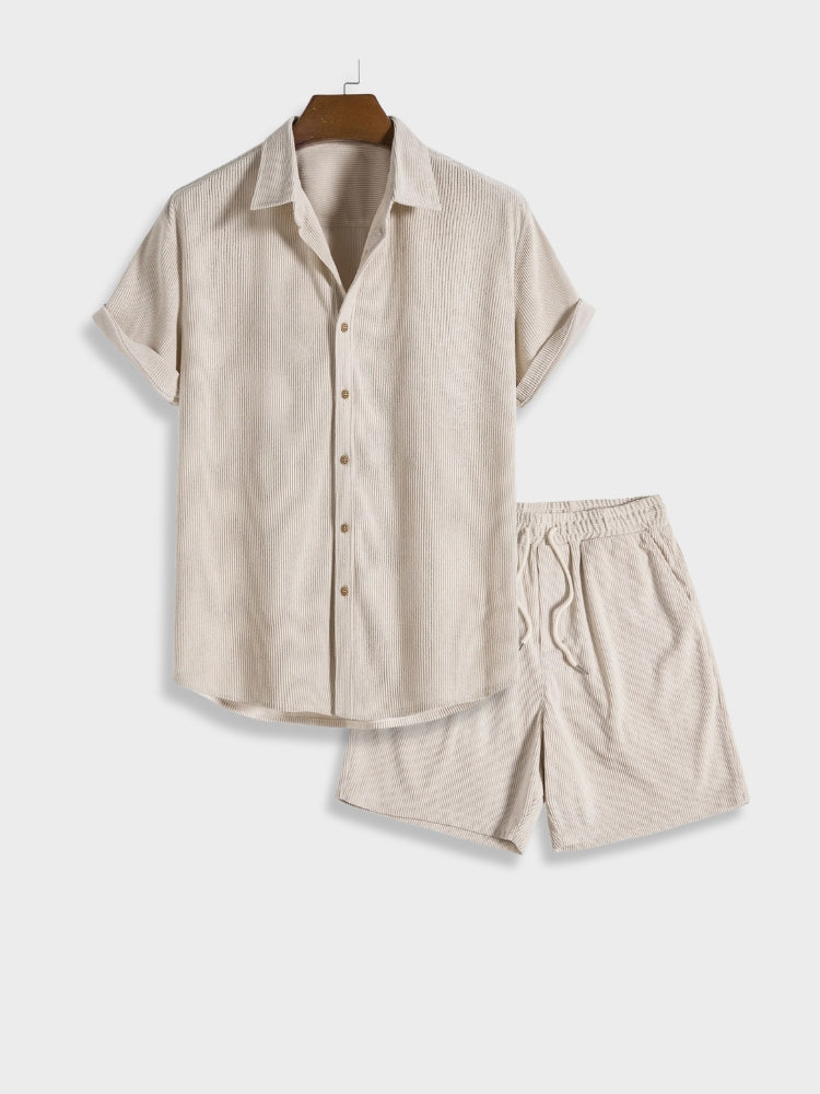 Heren Corduroy Zomerset met Knoopsluiting – Sven