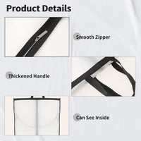 Długa Sukienka Pokrowiec na Przechowywanie – 180 cm z Zamkiem i Okienkiem (Kup 1, Otrzymaj 1 GRATIS)