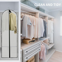 Długa Sukienka Pokrowiec na Przechowywanie – 180 cm z Zamkiem i Okienkiem (Kup 1, Otrzymaj 1 GRATIS)