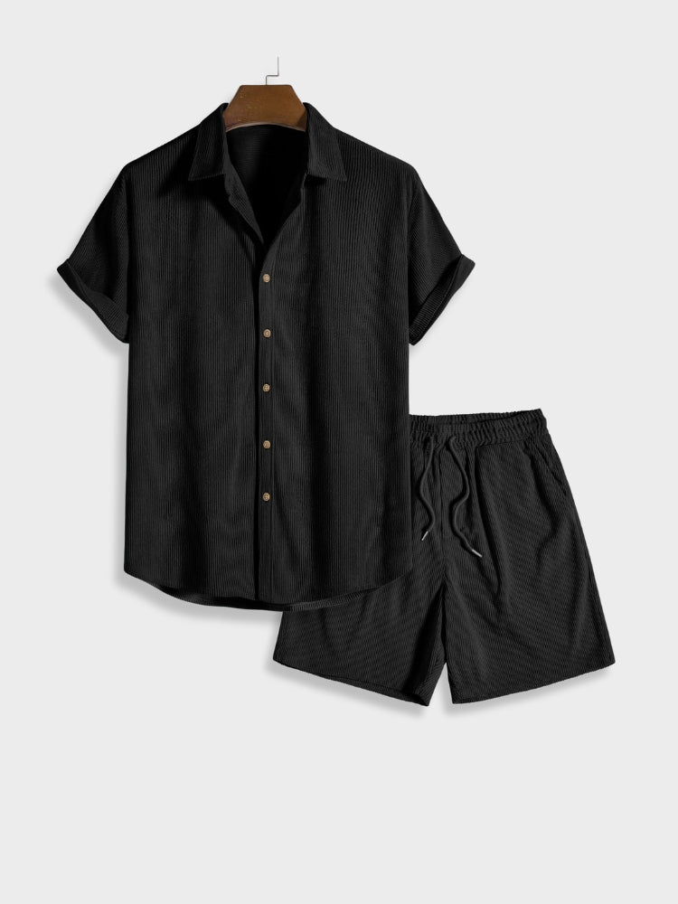 Heren Corduroy Zomerset met Knoopsluiting – Sven