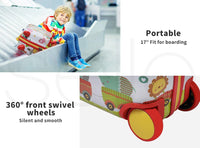 2-in-1 Ride-On Kinderkoffer met 360° wielen