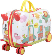 2-in-1 Ride-On Kinderkoffer met 360° wielen