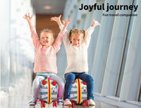 2-in-1 Ride-On Kinderkoffer met 360° wielen