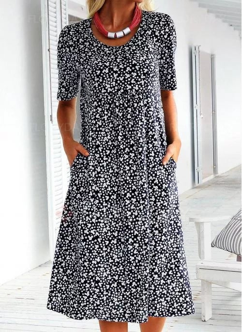 Stijlvolle Bloemenprint Jurk - Eva | Dé Perfecte Lichte Zomerjurk!
