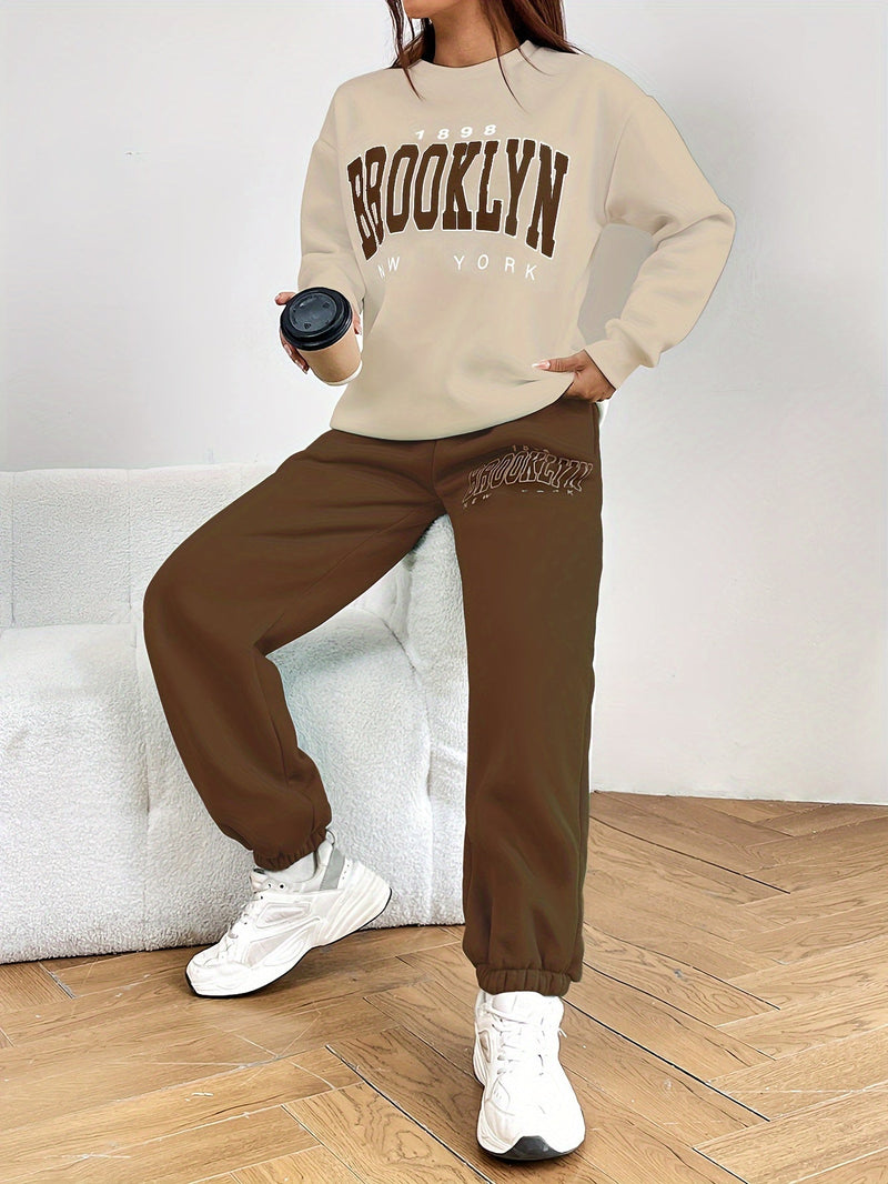 Tweedelig Jogginpak met Trendy Letterprint - Isabelle