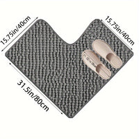 Luxe L-vormige Antislip Hoekdouchemat - Evelyn