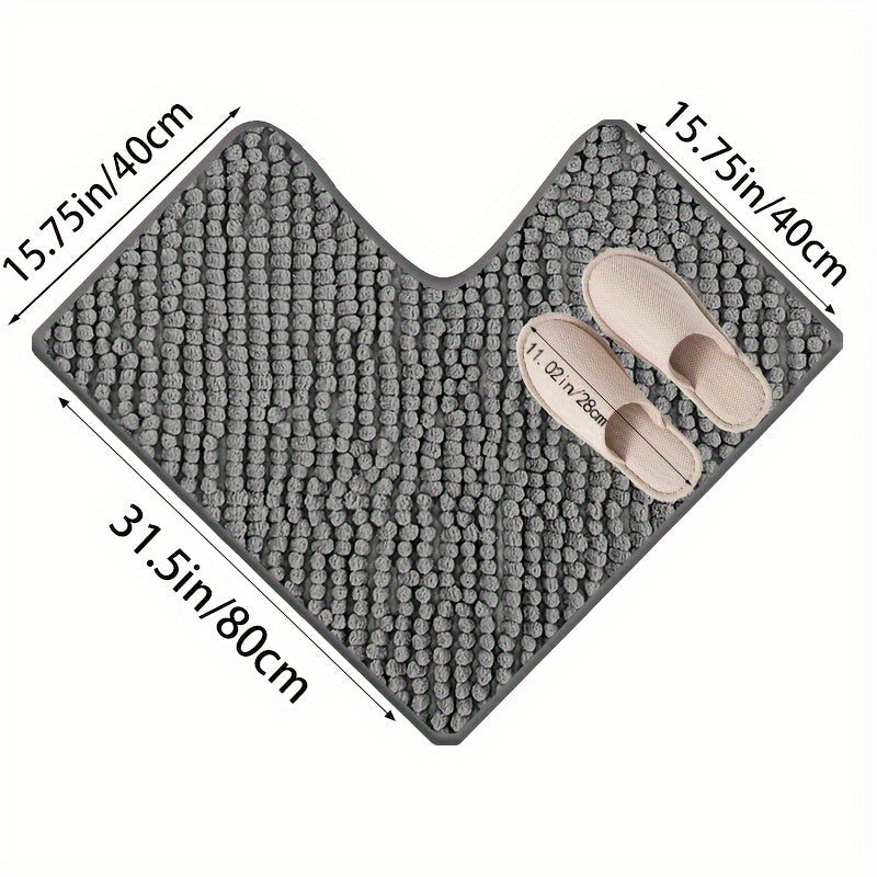 Luxe L-vormige Antislip Hoekdouchemat - Evelyn