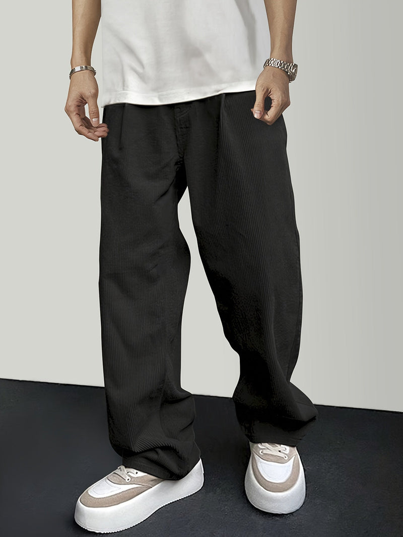 Casual Ribfluweel Herenbroek met Koordsluiting - Mason