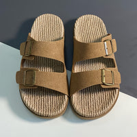 Stijlvolle heren zomer-slippers met verstelbare banden - GripStep