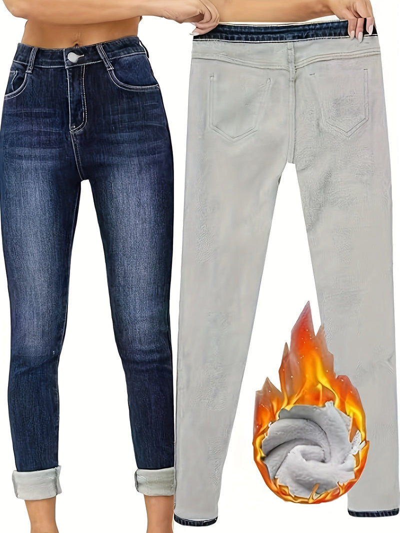 Warme Skinny Jeans met Voering - Selvia
