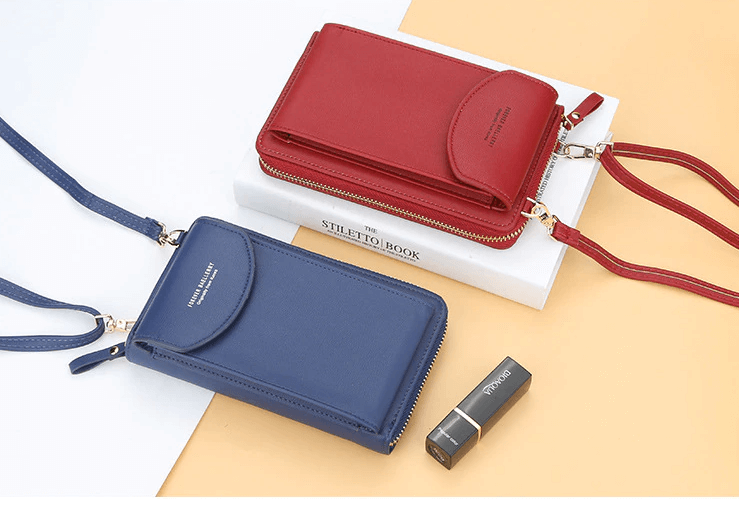 Compact PU Leren Schoudertas met Verstelbare Band