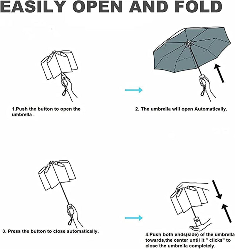 Compact All-Weather Opvouwbare Paraplu – Arcadia