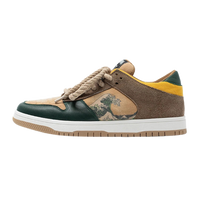 Kunstenaar uniseks plateau-sneakers met golvenmotief - Daiki