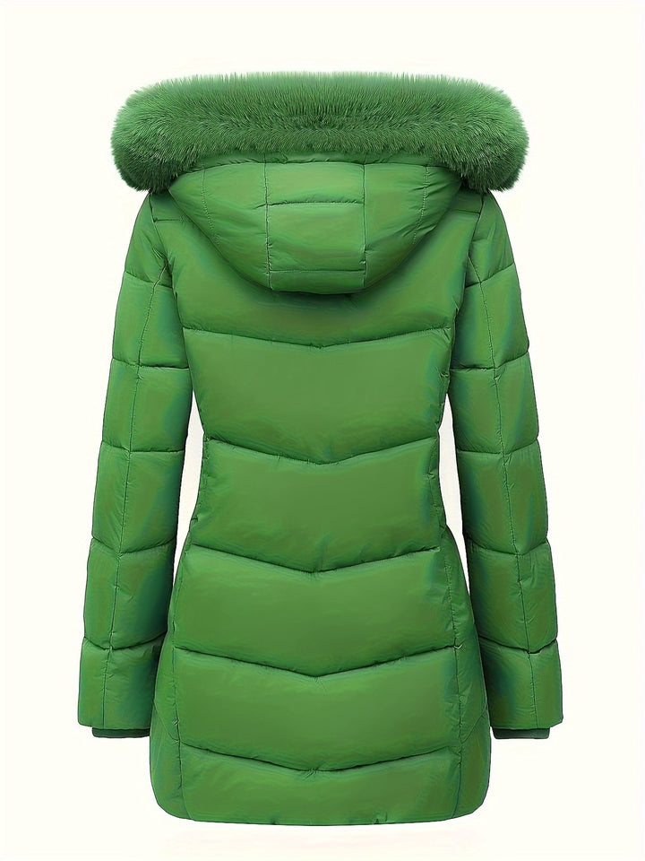 Warme Puffy Jas met Stijlvolle Details - Evelyne