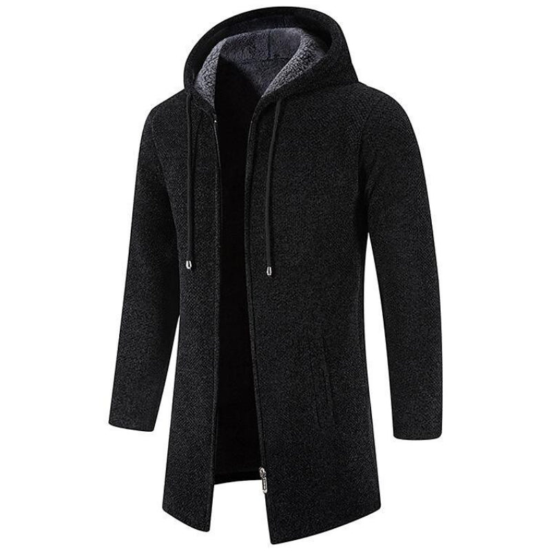 Middenlange Wollen Hoodie voor Heren - Luca