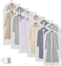 Duidelijke PEVA Kledingopbergzakken – 12 Pack Stofdichte Kledingbeschermers – 1+1 GRATIS