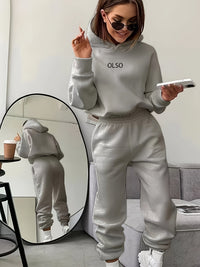 Casual Tweedelige Set met Stijlvolle Letterprint - Elvira