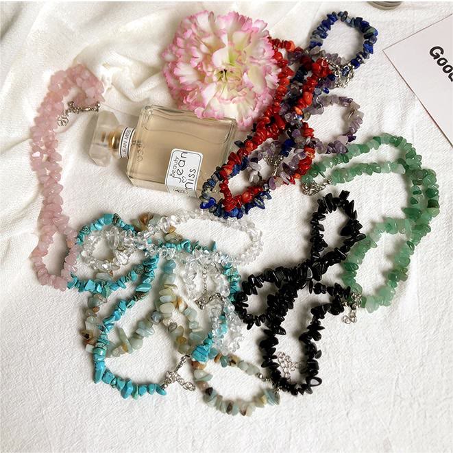 Stijlvol Gevormde Gepolijste Kristallen Halsketting - Lina