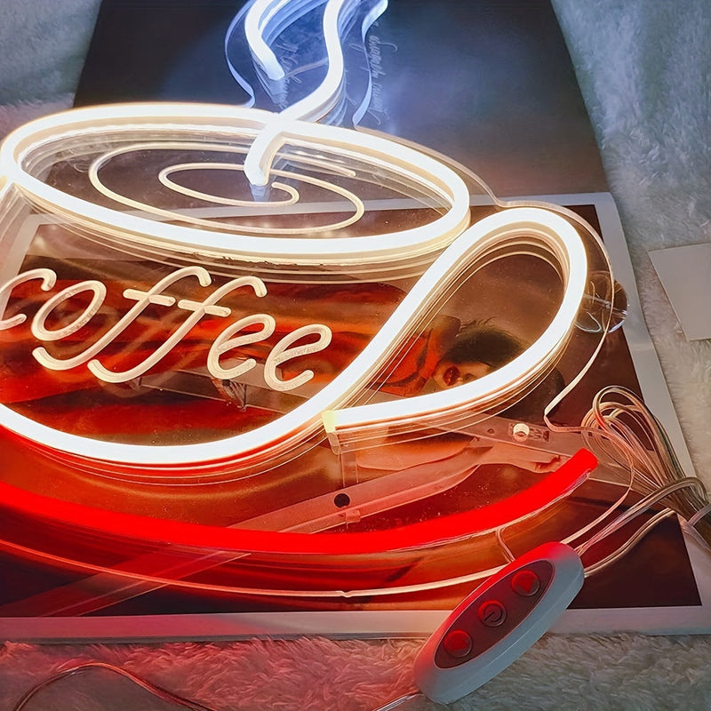 Neon Koffielamp voor Wanddecoratie - Nina