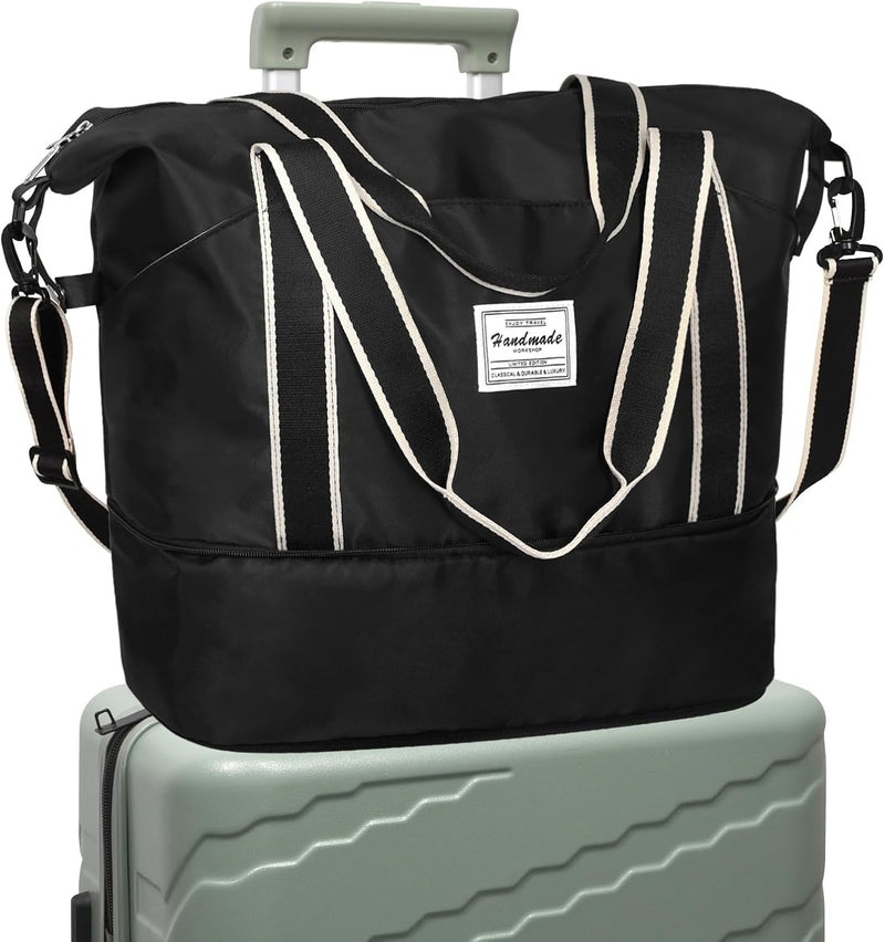 Uitbreidbare Sporttas met Nat Vak & Trolley Sleeve – Waterdichte Reisbagage