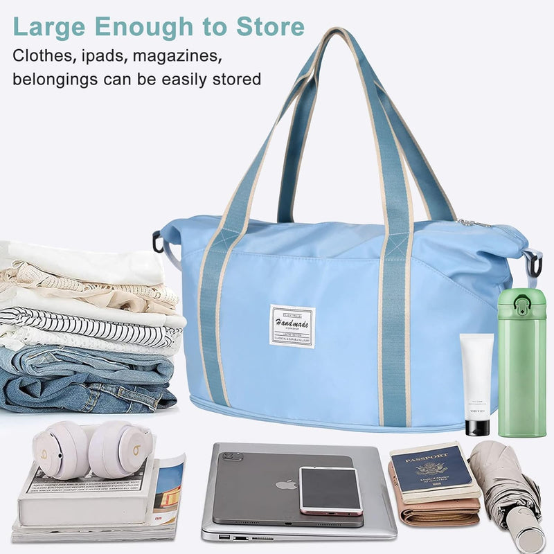 Uitbreidbare Sporttas met Nat Vak & Trolley Sleeve – Waterdichte Reisbagage