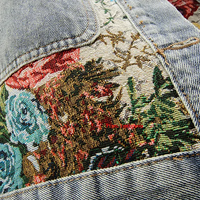 Trendy Bloemen Denim Jack voor Dames - Amaline