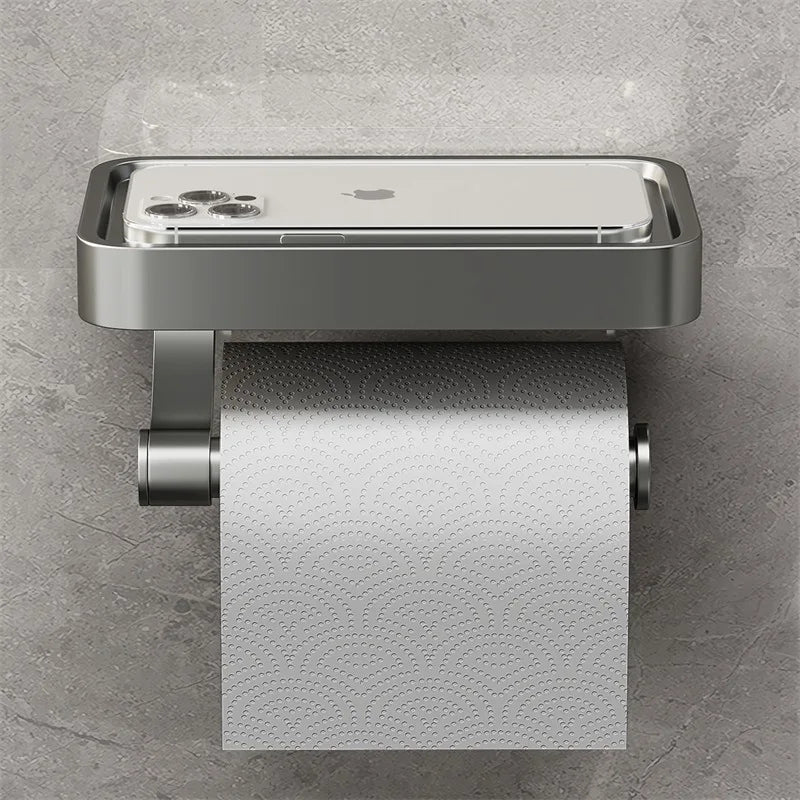 Toiletrolhouder met Plankje - Stalux