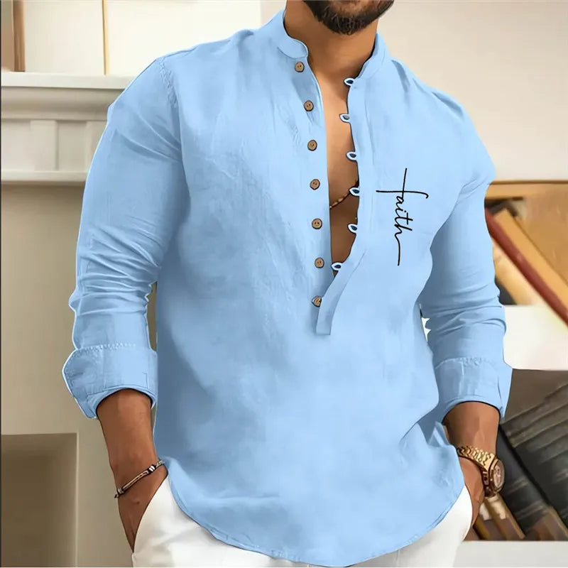 Vardi Dante™ Christopher Plus Size Overhemd | Luchtig & Casual