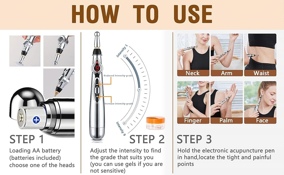 ELEKTRONICZNA IGŁA DO AKUPUNKTURY - MERIDIANOWA ENERGETYCZNA MASAŻERKA DO ZWALCZANIA BÓLU