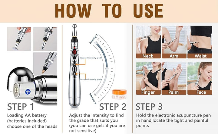 ELEKTRONICZNA IGŁA DO AKUPUNKTURY - MERIDIANOWA ENERGETYCZNA MASAŻERKA DO ZWALCZANIA BÓLU